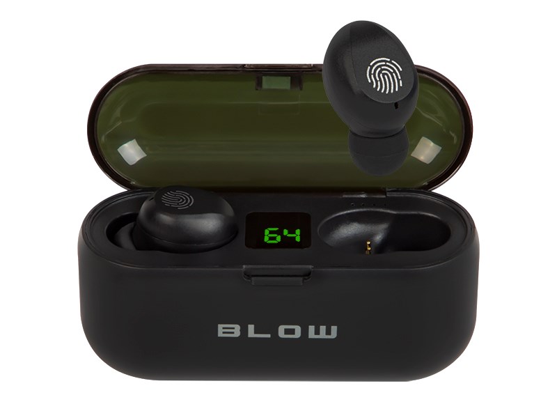 Headphones BLOW Earbuds BTE200 BLACK power bank 2000mAh Image 1