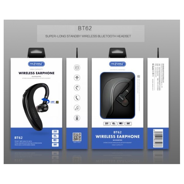 BLUETOOTH NAFUMI LEGEND LITE BLACK HEADPHONE BT62 Image 1