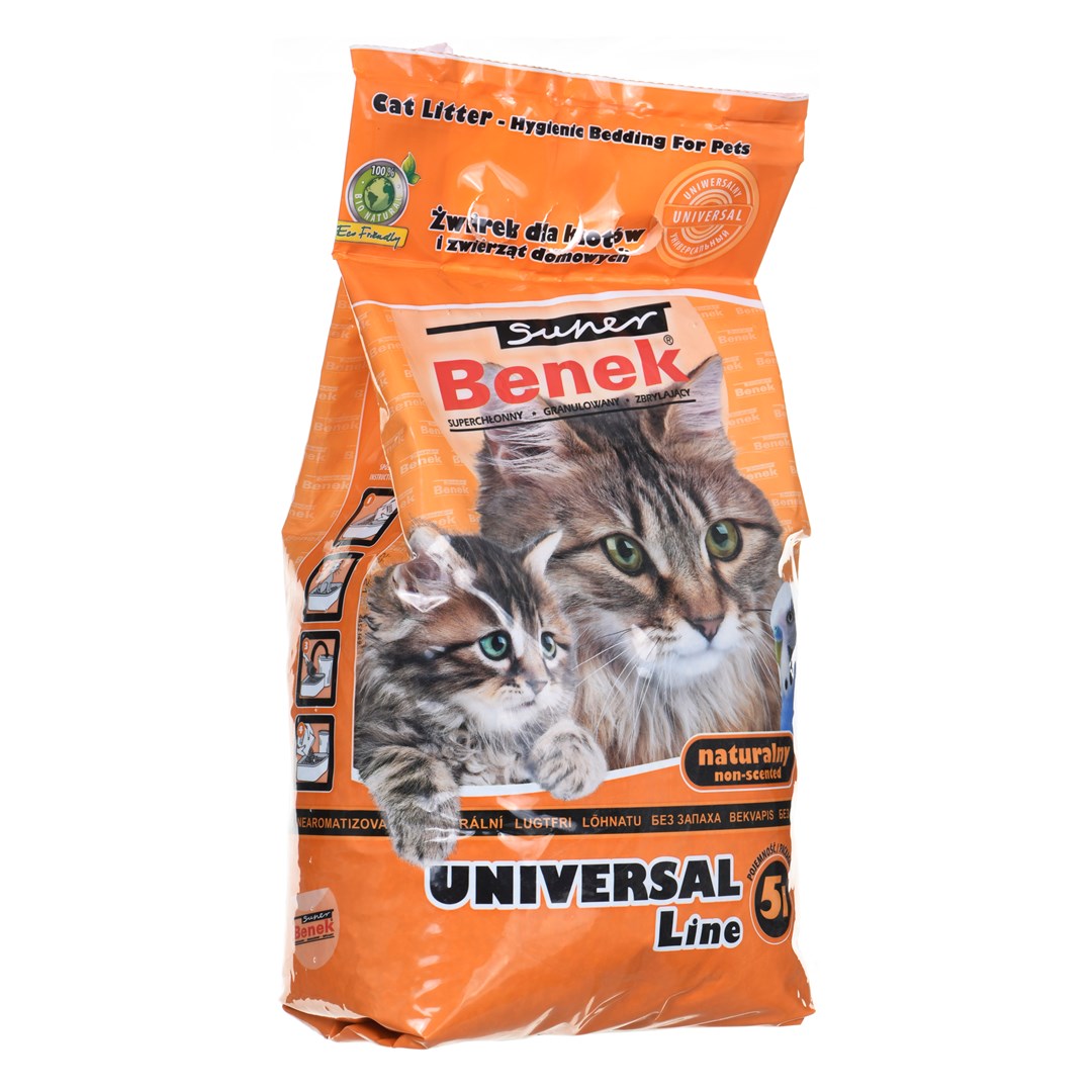 SUPER BENEK UNIVERSAL Cat litter Bentonite grit Natural 5 l Image 1