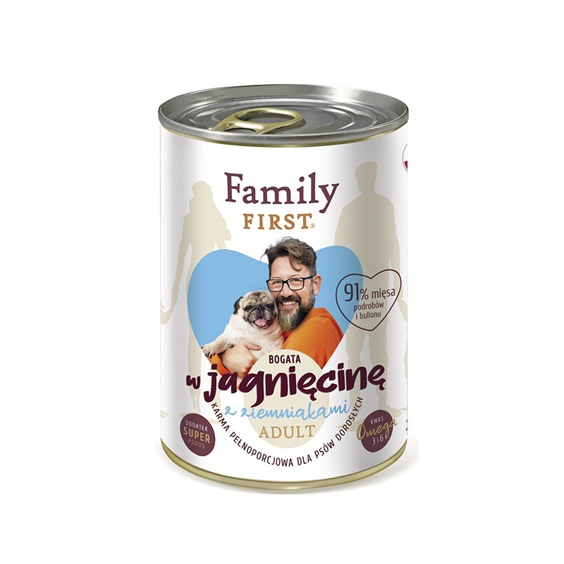 FAMILY FIRST Adult Lamb with potato - Wet dog food - 400 g Image 1