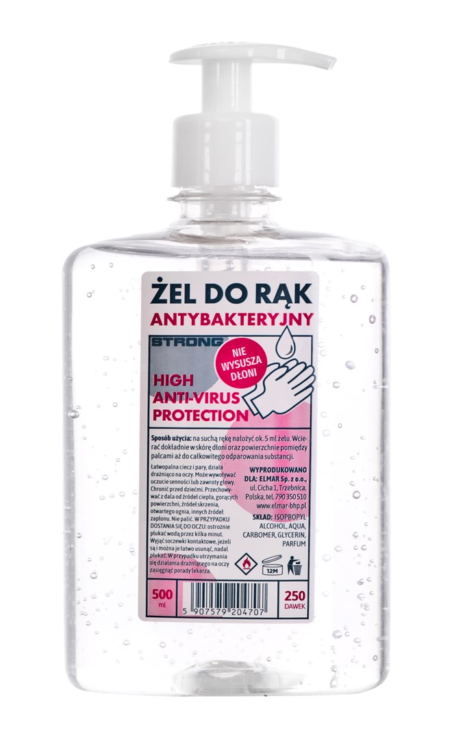 Antibacterial hand gel 500 ml Image 1