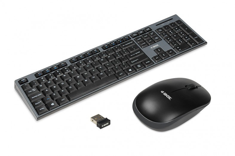 iBox IKMS606W keyboard RF Wireless English Black Image 1