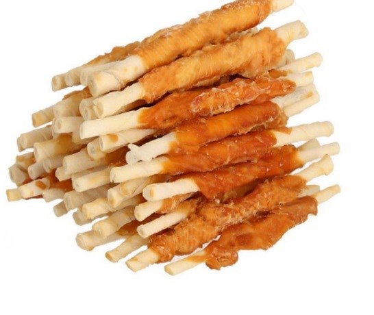 HILTON Chicken wrap white rawhide stick - Dog treat - 500 g Image 1
