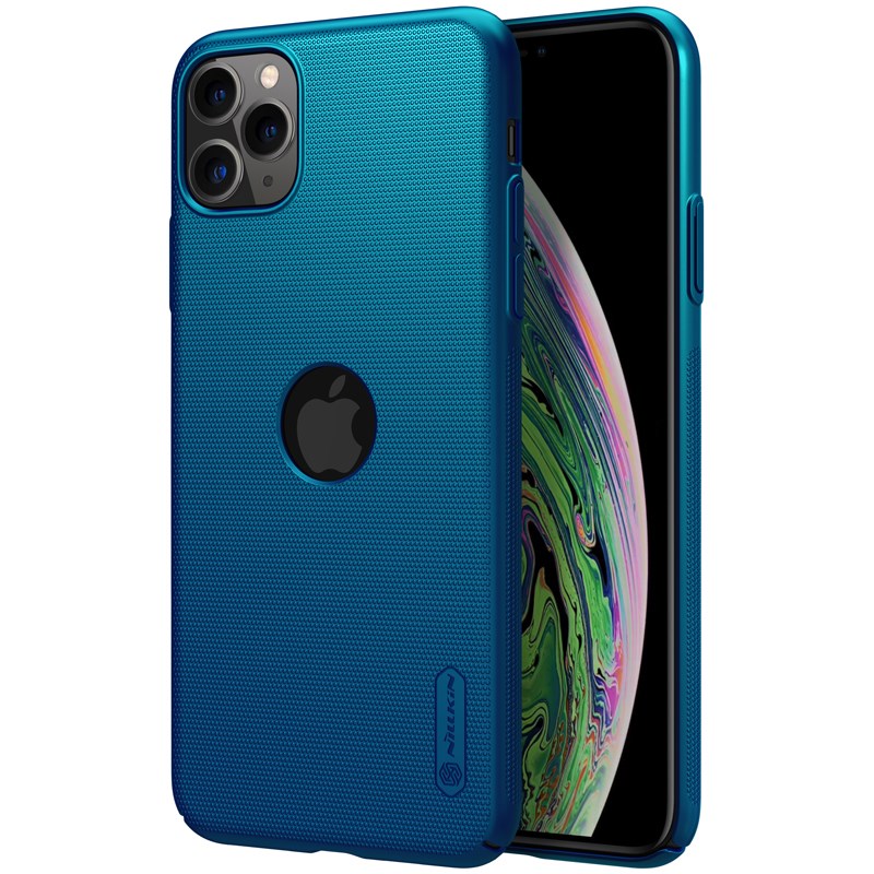 Nillkin Super Frosted Shield - Case for Apple iPhone 11 Pro Max z wycięciem na logo (Peacock Blue) Image 1