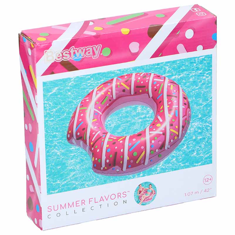 Bestway - Donut-shaped swimming ring (pink) Image 1
