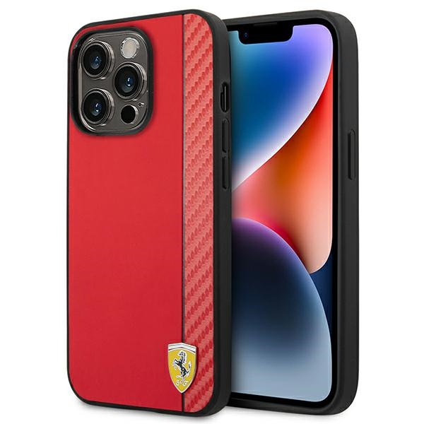 Ferrari Carbon - Case for iPhone 14 Pro Max (Red) Image 1