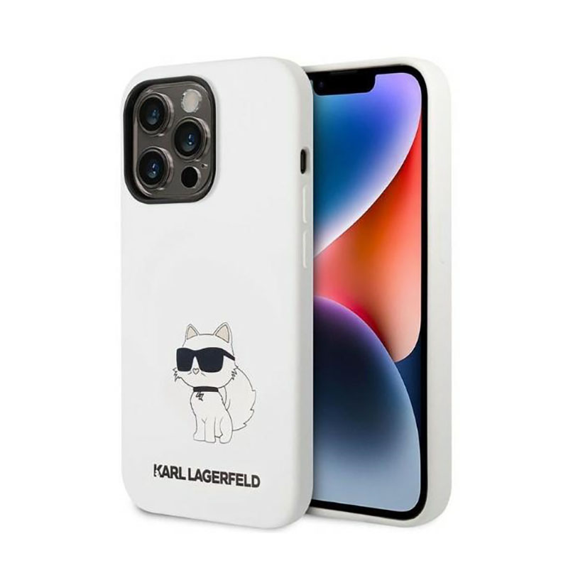 Karl Lagerfeld Silicone NFT Choupette - Case for iPhone 14 Pro Max (White) Image 1