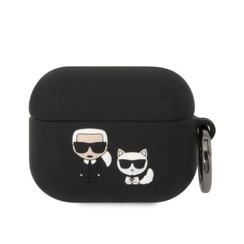 Karl Lagerfeld Silicone Karl & Choupette - Case for Apple AirPods Pro (Black) Image 1