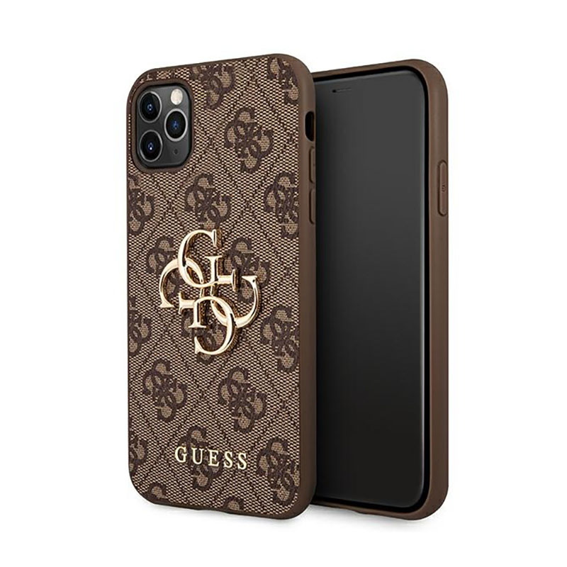 Guess 4G Big Metal Logo - Case for iPhone 11 Pro Max (Brown) Image 1
