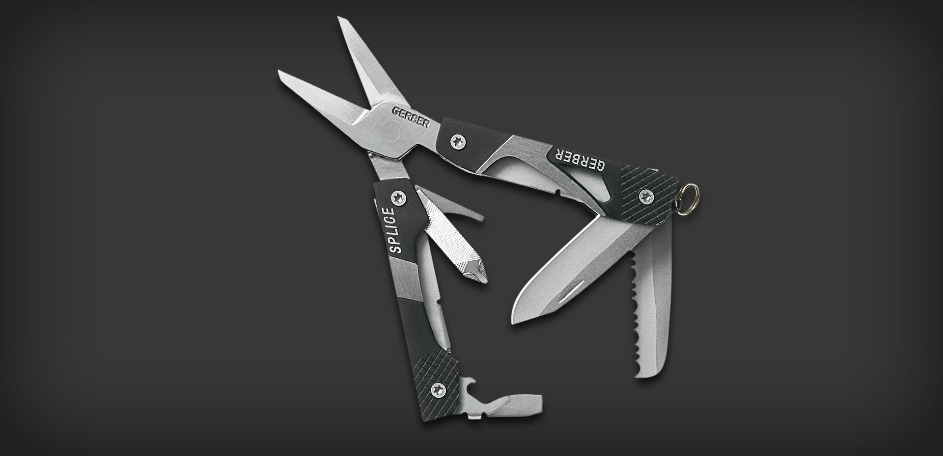 Gerber Splice Pocket Tool multi tool pliers Keychain Black Image 1