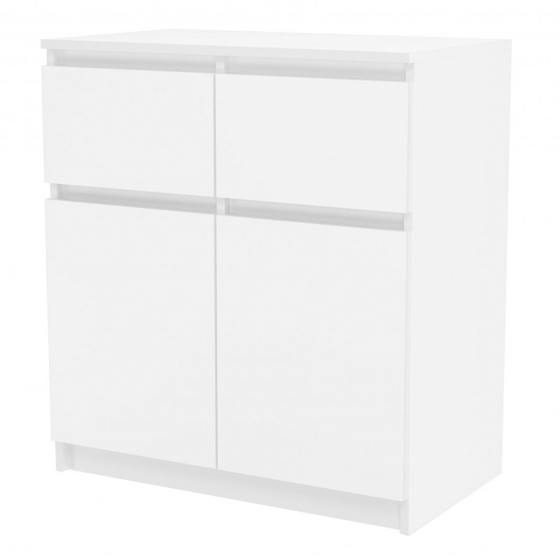 MALAGA 2D2S chest of drawers 70x40x77 cm, white Image 1