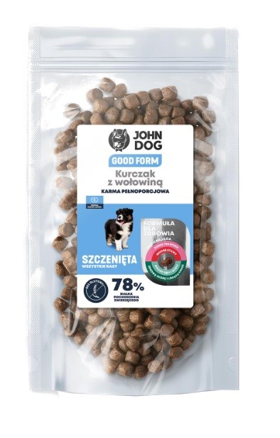 JOHN DOG Good Form Puppy Chicken with beef - dry dog food - 120 g Image 1