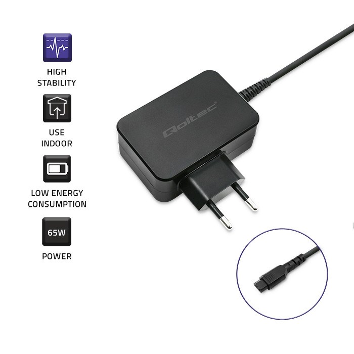 Qoltec 51027 Charger | 65W | 5-20.3V | 2-3.25A | USB type C | PD Image 3