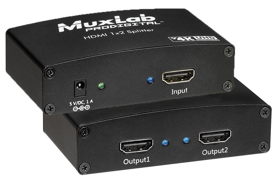 MUXLAB Splitter HDMI 1x2, UHD-4K Image 1