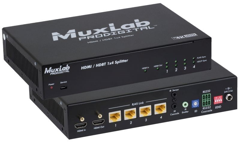 MUXLAB Splitter HDMI/HDBT 1x4, UHD-4K Image 1