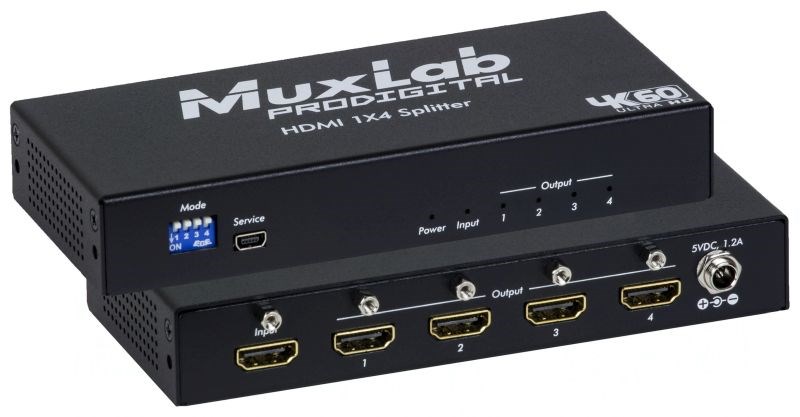 MUXLAB Splitter HDMI 1x4, 4K/60Hz Image 1