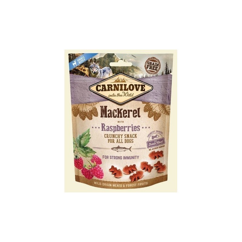 CARNILOVE Fresh Crunchy Mackerel + Raspberries - dog treat - 200 g Image 1