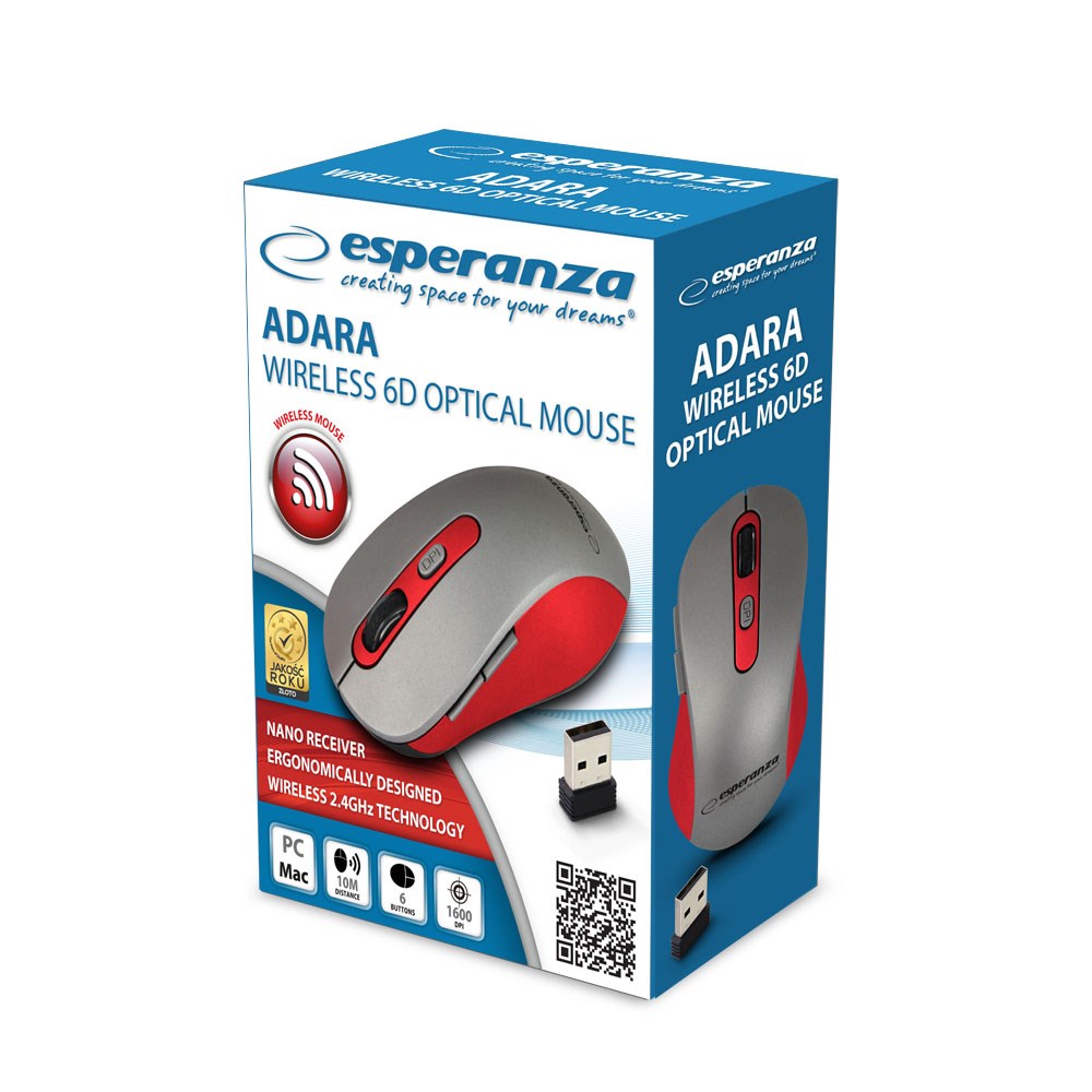 Esperanza EM131R Mouse RF Wireless Optical 1600 DPI Image 4