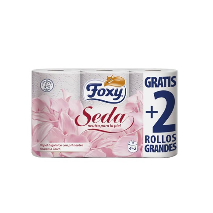 Foxy Silk Toilet Paper 3 Layers 4 + 2 Rolls Image 1