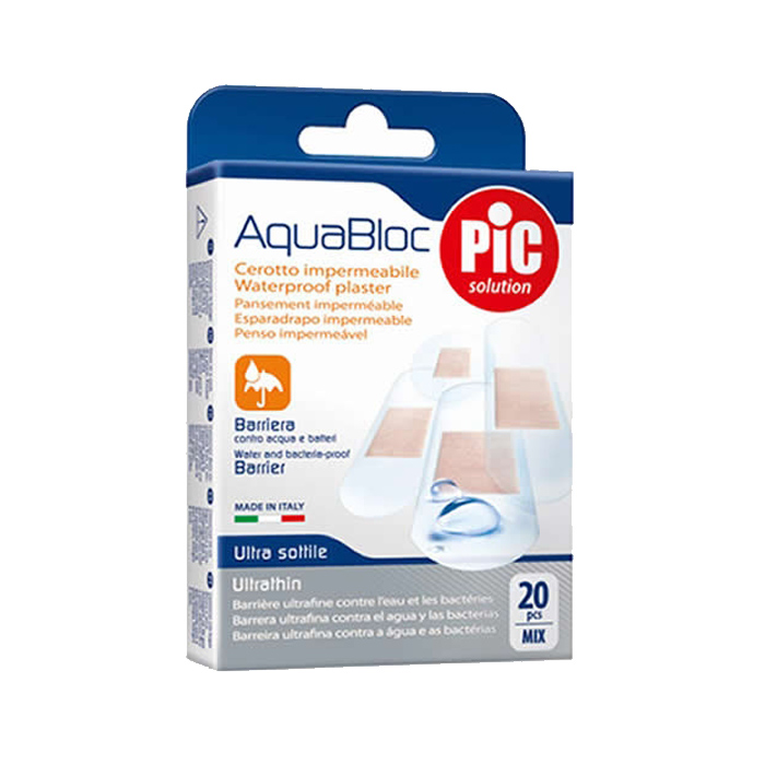 Pic Solution Pic Aquabloc With Bactericidal Adhesive Dressing 20 Uts Assortment Image 1