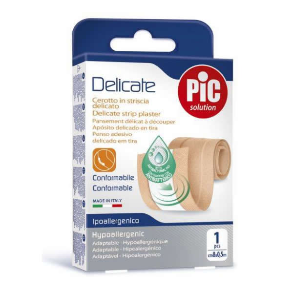 Pic Delicate Strip Plasters 8cmX0.5m Image 1
