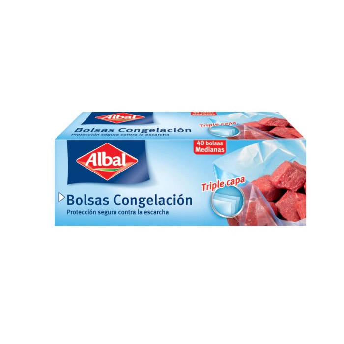 Albal Medium Triple Layer Freezing Bag 40 Units Image 1