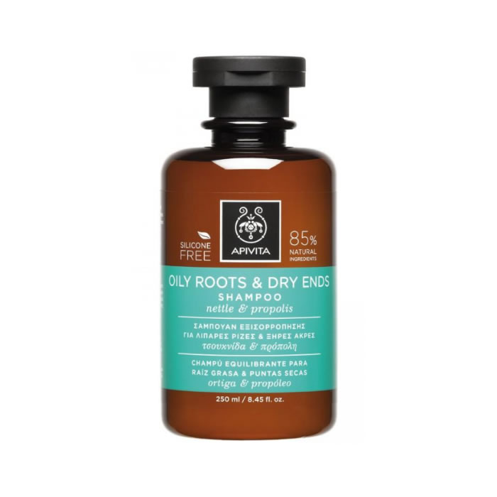 Apivita Shampoo for Fat Roots and Dry Tips 250ml Image 1