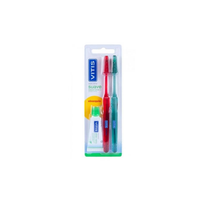 Vitis Duplo Soft Toothbrush + Paste 15ml Image 1