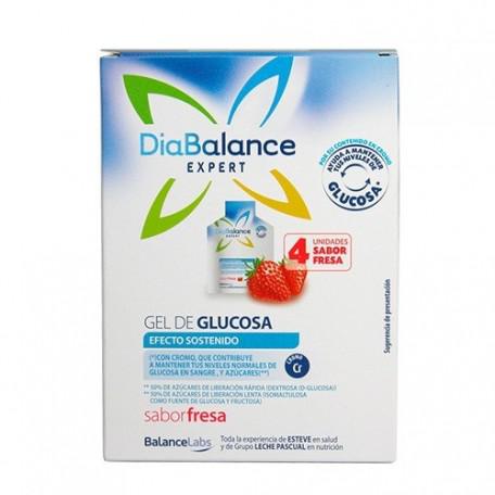 Diabalance Expert Glucose Gel Sustained Effect Strawberry 4 Sachets Image 1