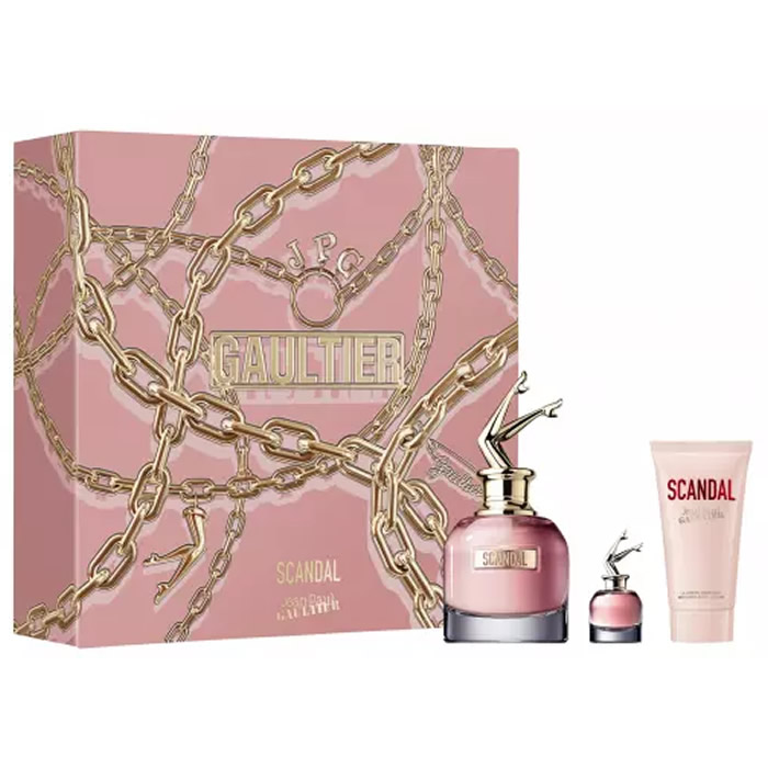 Jean Paul Gaultier Scandal Eau De Perfume Spray 80ml Set 3 Pieces Image 1