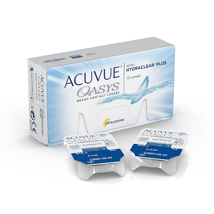 Acuvue Oasys Hydraclear Contact Lenses Replacement 2 Weeks -2.25 BC/8.4 12 Units Image 1