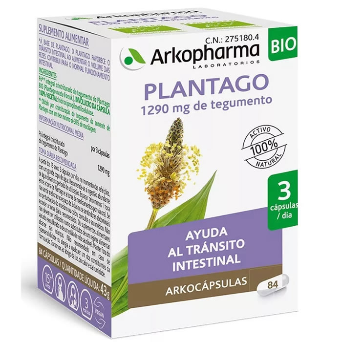 Arkopharma Plantago Arkocapsulas 84 Capsules Image 1