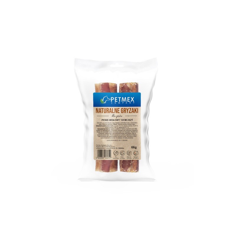 PETMEX Beef penis 12 cm - dog chew - 2 pcs. Image 1
