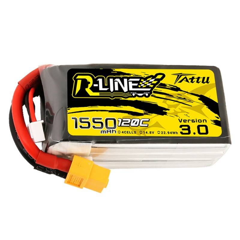 Battery Tattu R-Line Version 3.0 1550mAh 14,8V 120C 4S1P XT60 Image 1
