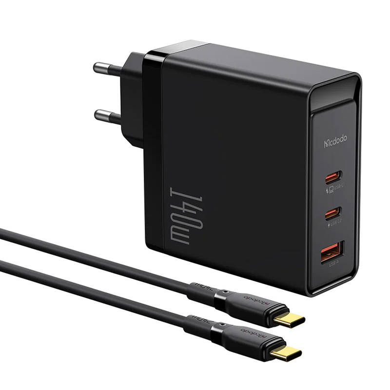 Charger GaN 140W Mcdodo CH-2913, 2x USB-C, USB-A (black) Image 1