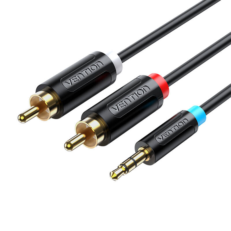 Cable Audio Adapter 3.5mm Male to 2x Male RCA Vention BCLBK 8m Black Image 1