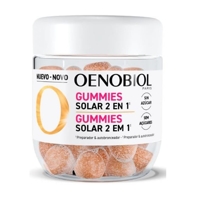 Oenobiol Solar 2in1 60 Gummies Strawberry Lemon Flavor Image 1