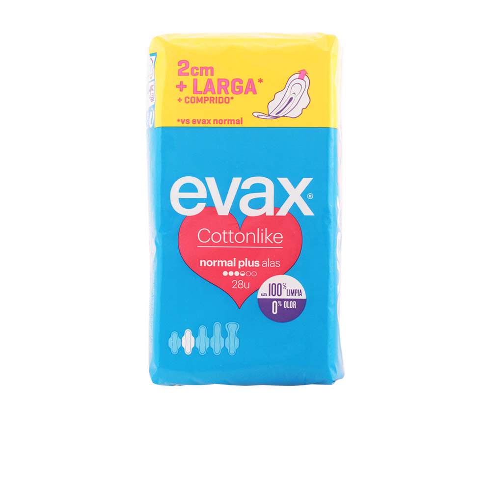 Evax Cottonlike Normal Plus With Wings Sanitary Towels 28 Units Image 1