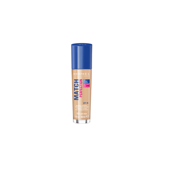 Rimmel Match Perfection Foundation Spf20 102 Light Nude Image 1