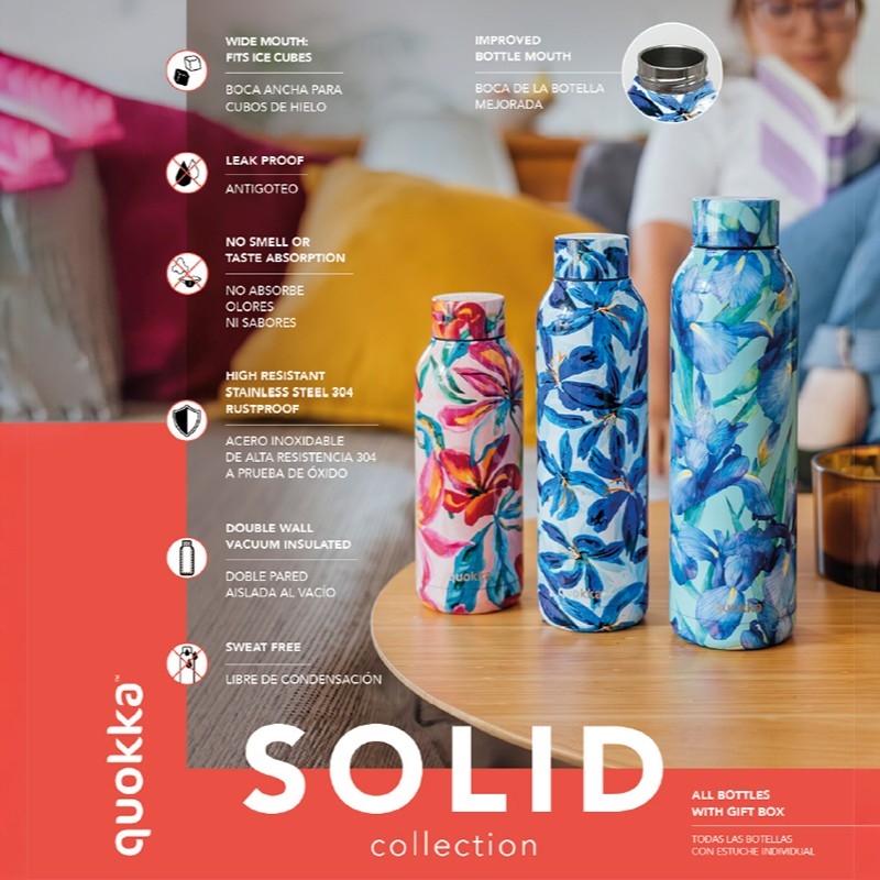 Quokka Solid With Strap - Stainless Steel Thermal Bottle 630 ml with Strap (Dusk Blue) Image 2