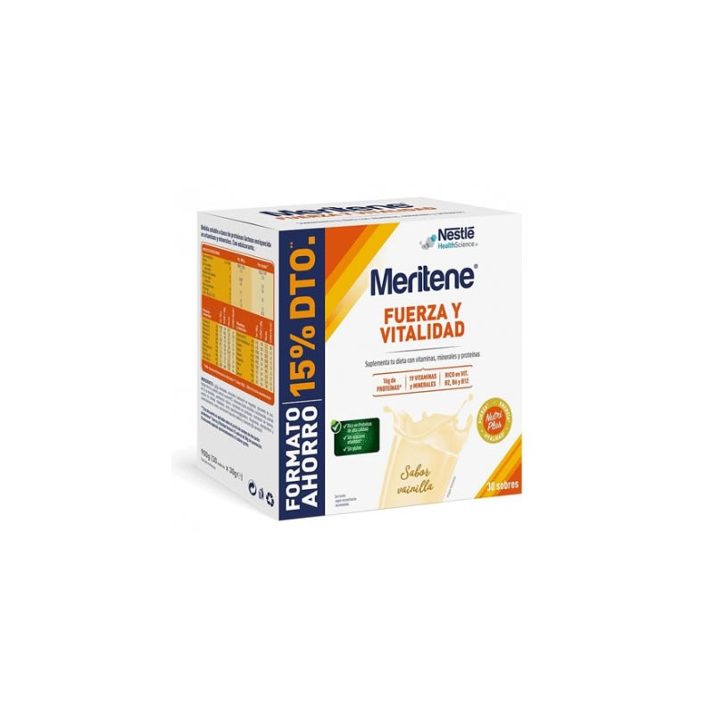 Meritene Strength And Vitality Vanilla Flavor 30 Sachets Image 1