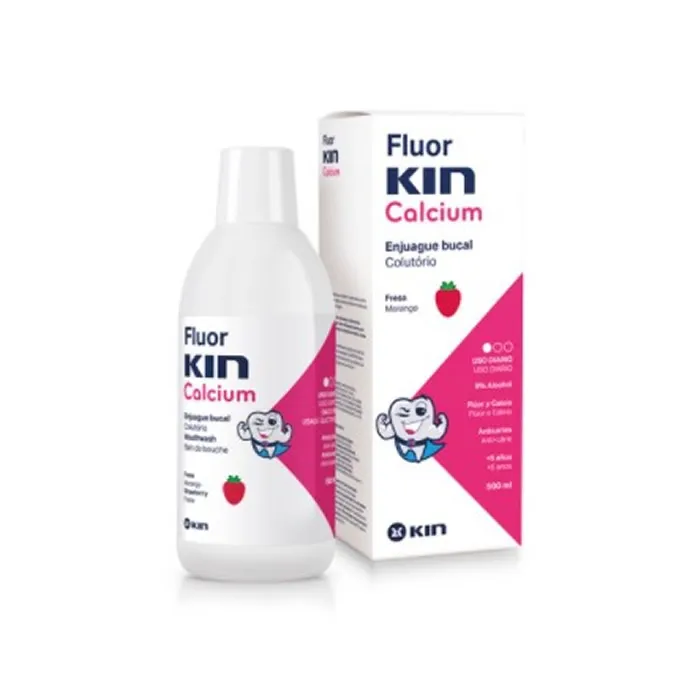 Kin Fluorkin Calcium Mouthwash Strawberry Flavor 500ml Image 1