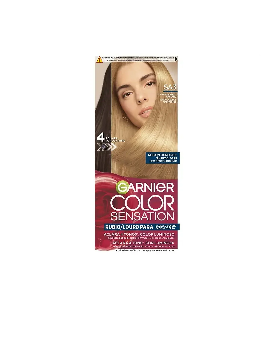 Garnier Color Sensation Tinte Rubio Luminoso Sin Decoloración Para Cabello Oscuro Louro Miel 5 U Image 1