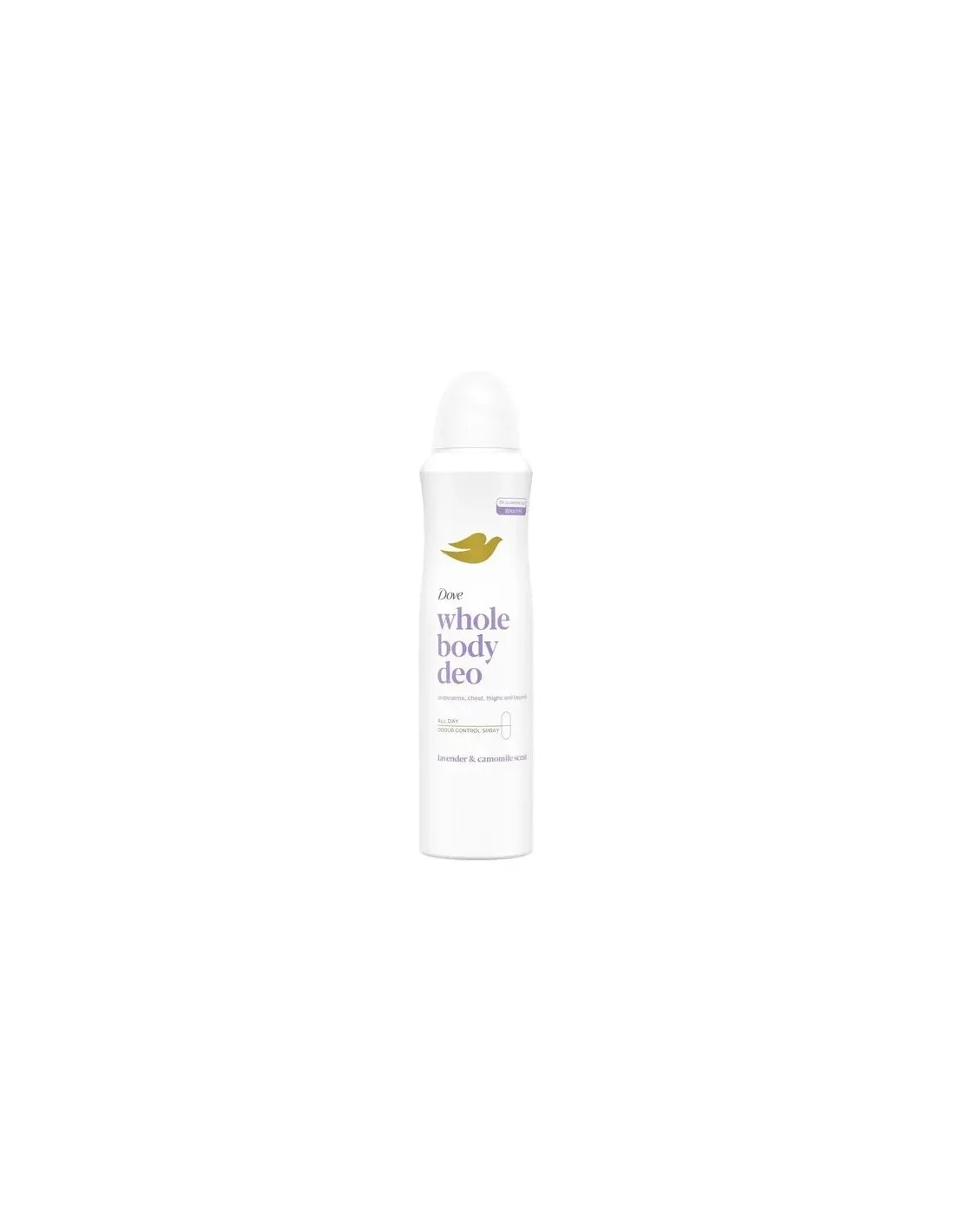Dove Lavanda y Camomila Unisex Desodorante Spray Corporal 150ml Image 1