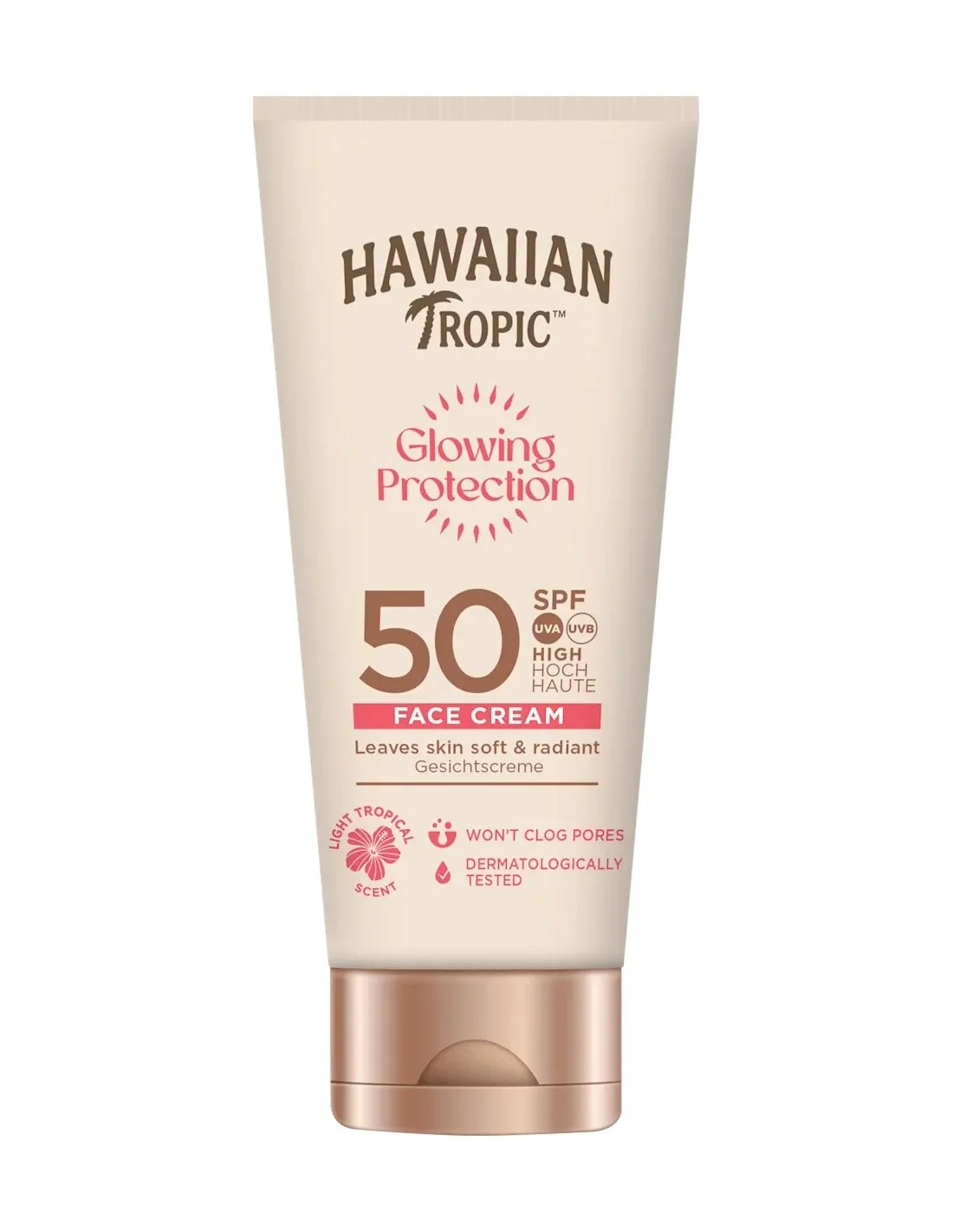 Hawaiian Tropic Glowing Protection Face Cream Spf50 50ml Image 1