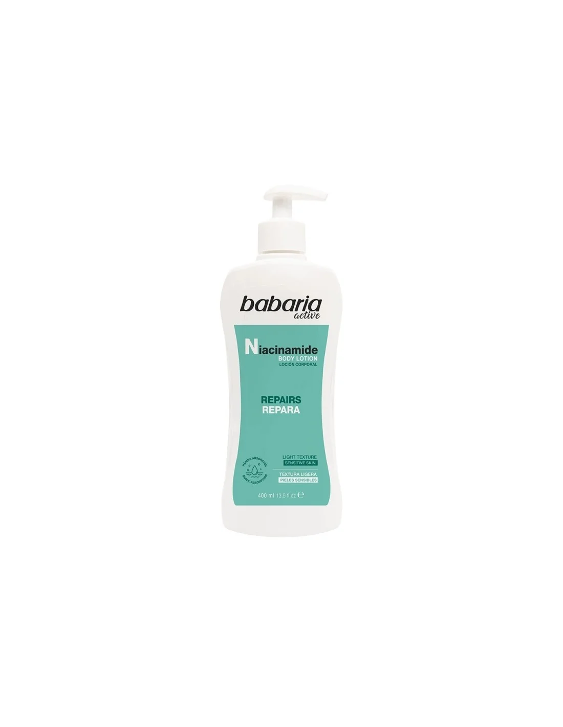 Babaria Active Niacinamide Locion Corporal Pieles Sensibles Con Difusor 400ml Image 1