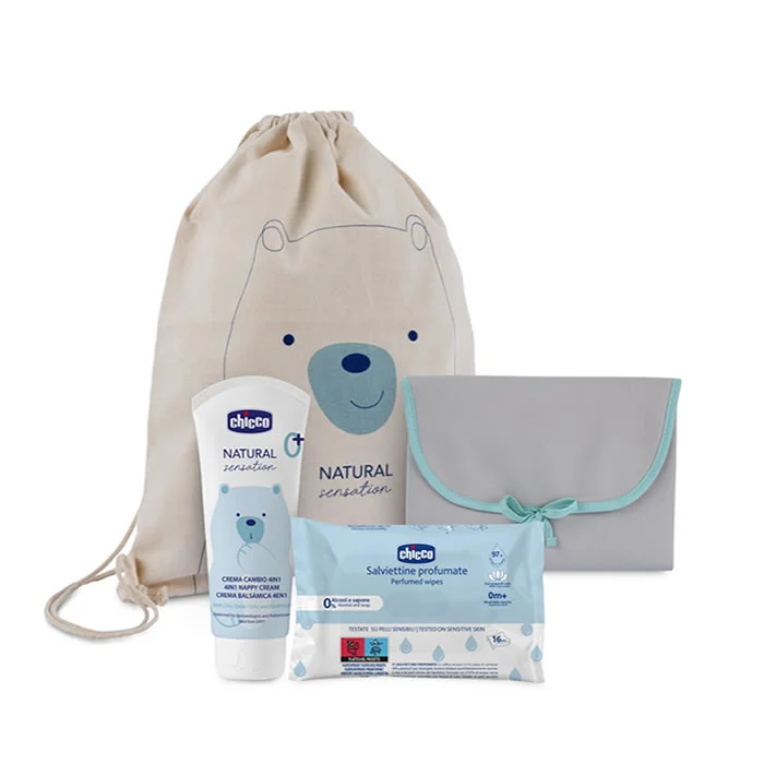 Chicco Natural Sensation Diaper Changing Set 4 Pieces Image 1