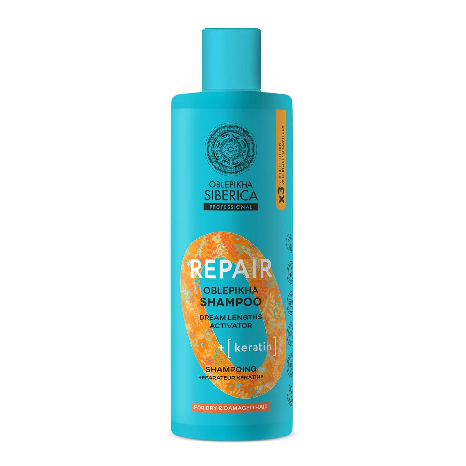 Natura Siberica Oblepikha Repair Keratin Champu Cabello Seco 400ml Image 1