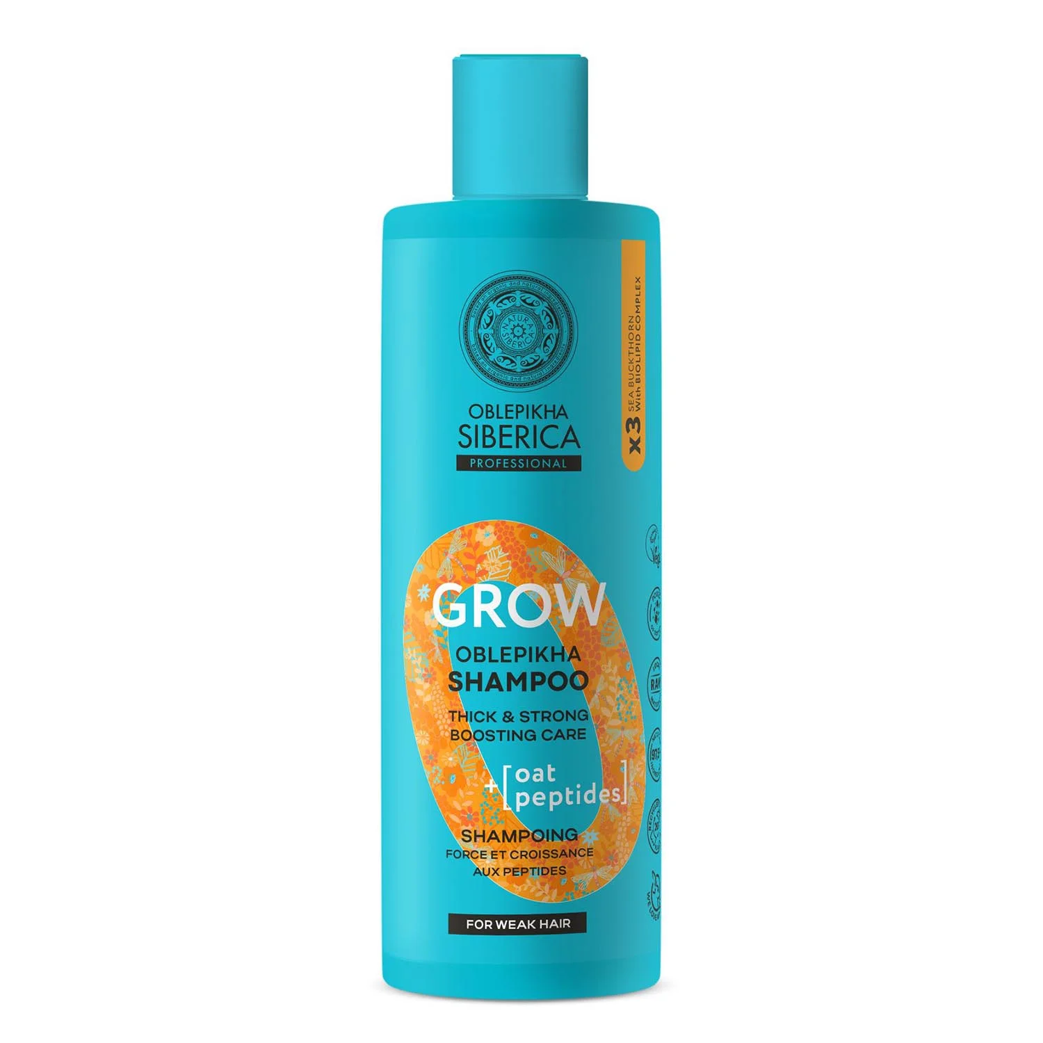 Natura Siberica Oblepikha Grow Peptides Champu Cabello Debil 400ml Image 1