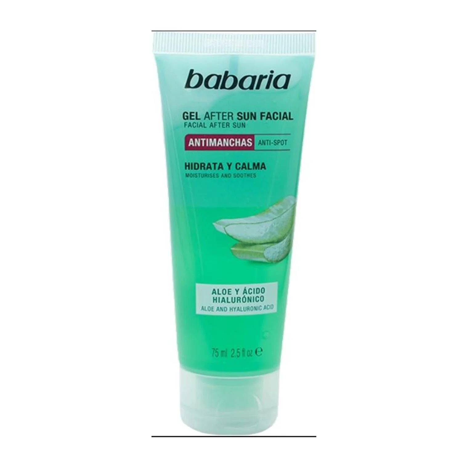 Babaria Anti-Manchas Aloe y Acido Hialuronico Gel Facial After Sun 75ml Image 1
